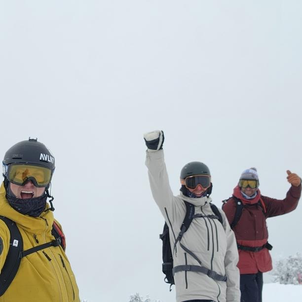 Jay testing out a new snow surfer